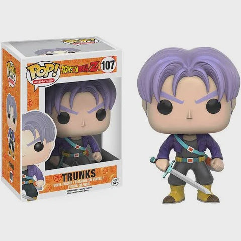 Funko POP! Animation - Dragon Ball Z - Trunks #107 Vinyl Figure (Open Box, Box Damage)