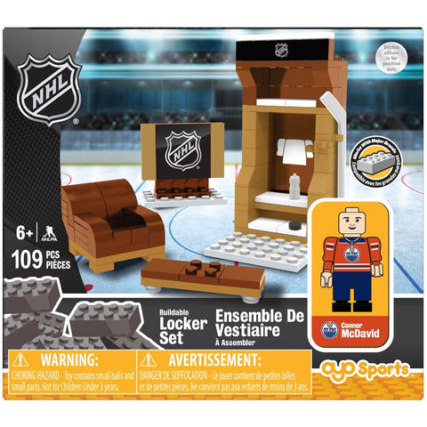 OYO Sports NHL - Player Buildable Locker Set - Edmonton Oilers - Connor McDavid (Orange Jersey)