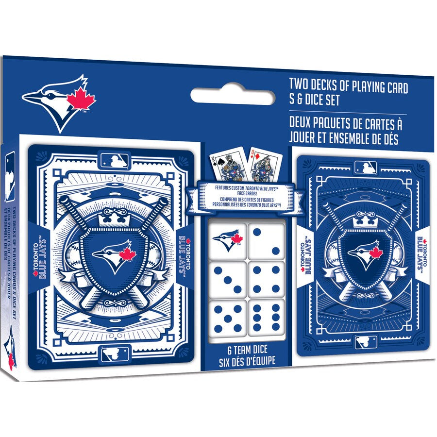MLB - Two Decks of Playing Cards & 6 Dice Set - Toronto Blue Jays