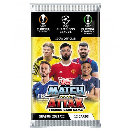 2021-22 Topps Match Attax Champions League Cards Pack (12 Cards Per Pack)