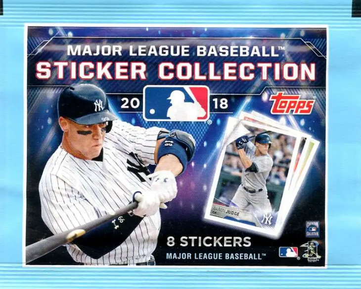 MLB Topps 2018 Baseball Sticker Collection Pack (8 Stickers a Pack)
