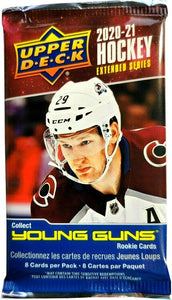 2020-21 Upper Deck Extended Series Hockey Retail Pack (From Blaster Box)