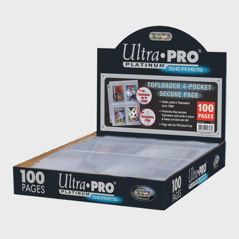 Ultra Pro - Platinum Series 4-Pocket Binder Pages - 100ct Box