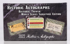 2022 Historic Autographs Trivia World Series Cut Signature Edition Baseball Box