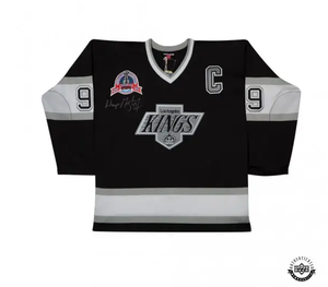 UDA Upper Deck Authenticated Autographed Wayne Gretzky Signed 1992-93 Los Angeles Kings NHL Hockey Authentic Mitchell & Ness Jersey with 100th Anniversary of the Stanley Cup Patch (Special Order) (Local Pick-Up Only)