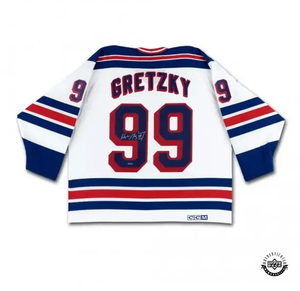 UDA Upper Deck Authenticated Wayne Gretzky Autographed Vintage Throwback White CCM New York Rangers Jersey (Special Order) (Local Pick-Up Only