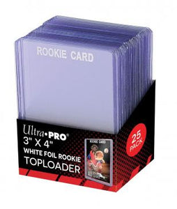 Ultra Pro - White Rookie Top Loader 35pt Regular - Super Clear 3" x 4" Toploader - 25 Count