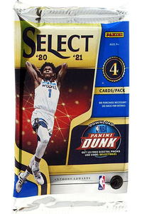 2020-21 Panini Select NBA Basketball Trading Cards Blaster Pack (4 Card Pack)