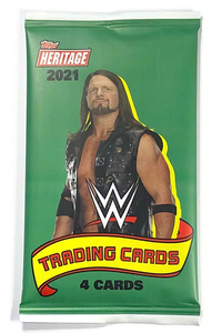 2021 Topps WWE Heritage Trading Cards - 4 Card Pack