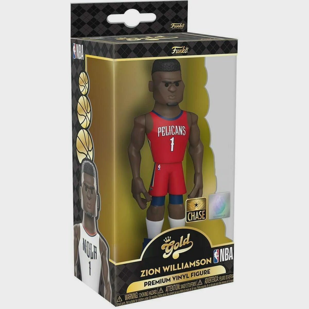 Funko Gold: NBA - Zion Williamson (New Orleans Pelicans Red Jersey) 5" Premium Vinyl Figure CHASE